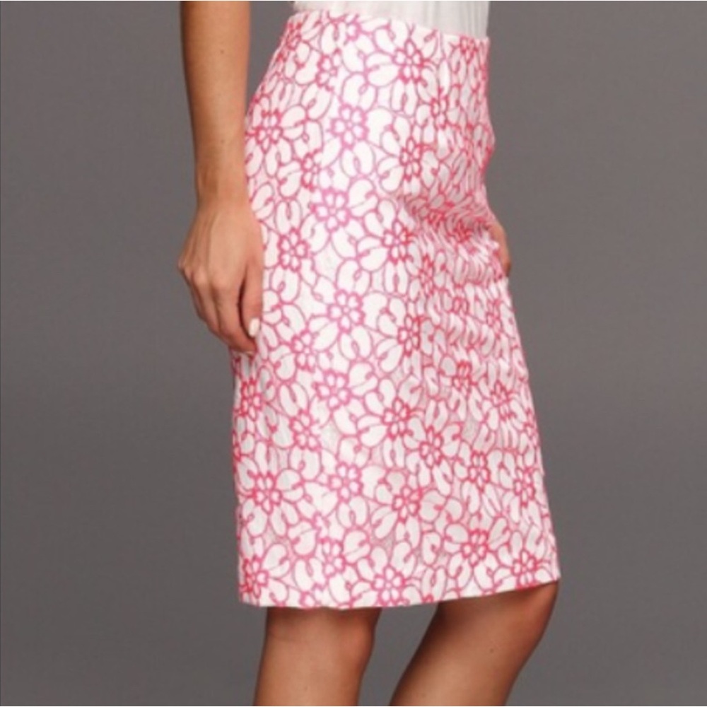 Floral Pink and White Women's Skirt